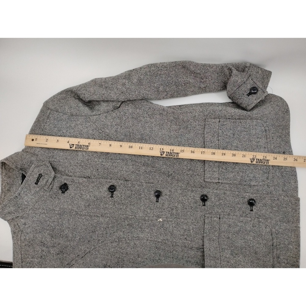 Pendleton Petite 100% Lambswool Blazer Jacket Gray Black Tweed Size 12 - Picture 7 of 9